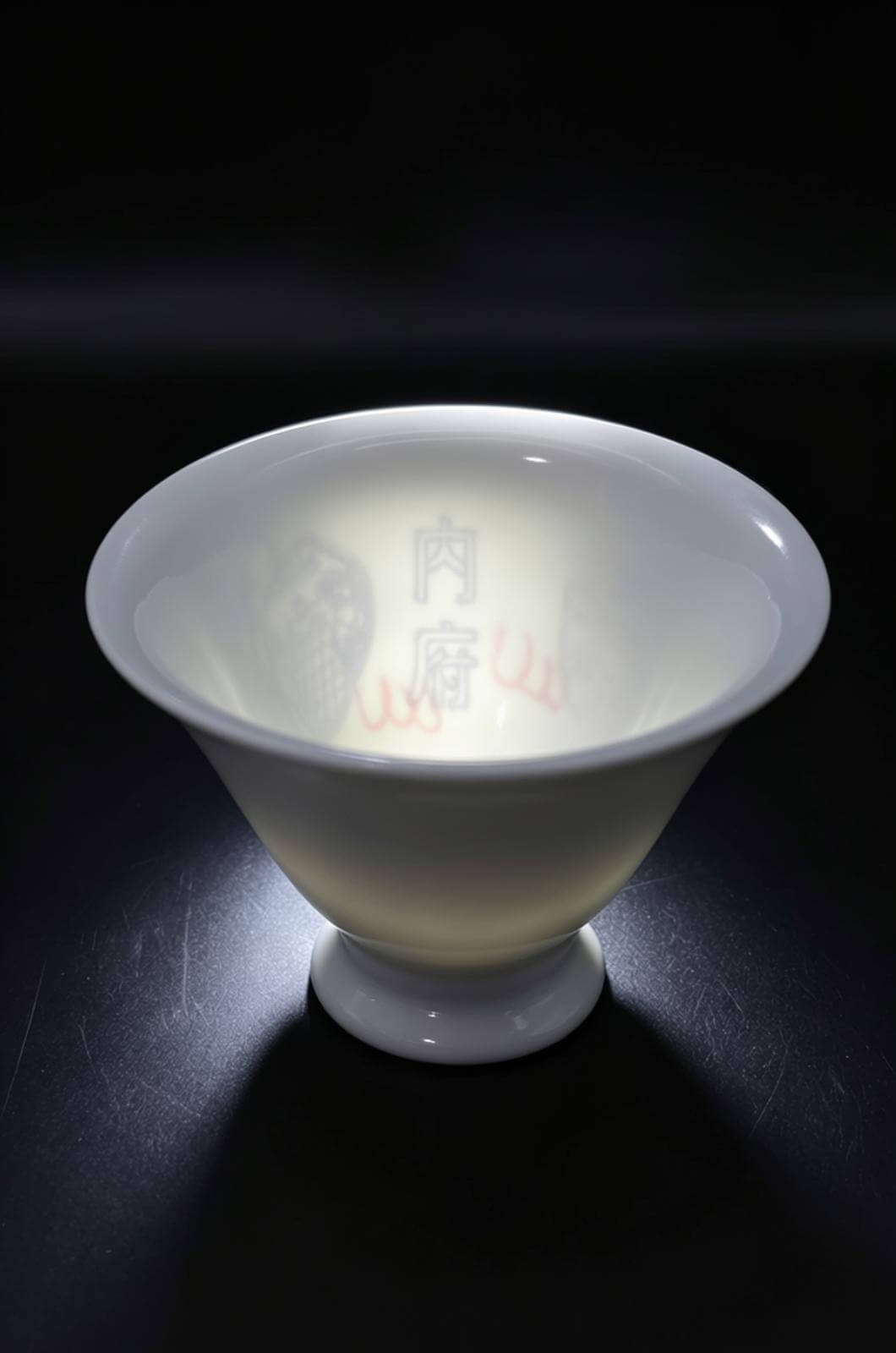 明代甜白釉暗刻青花内府人物故事纹碗